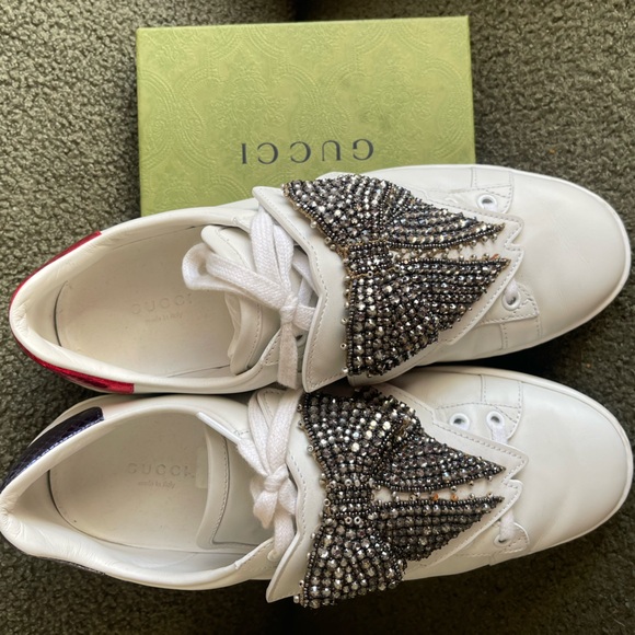 ❤️ GUCCI New Ace Bow Lace Patch ❤️ - Picture 3 of 10